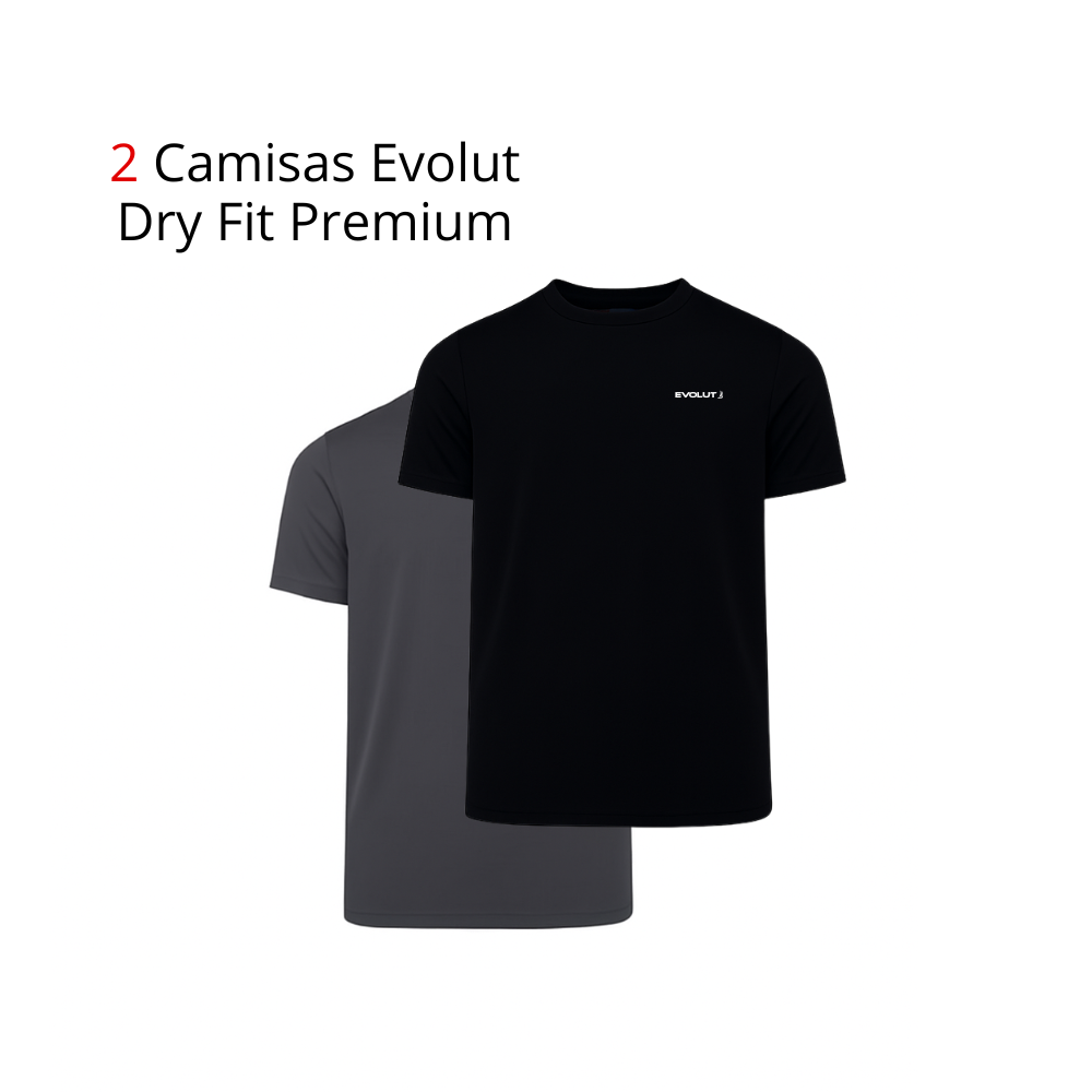 2 Camisas Evolut Dry Fit Premium
